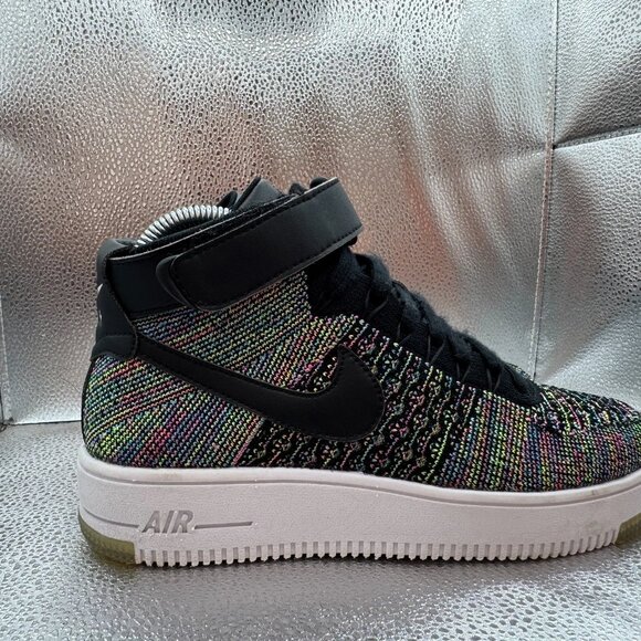 Size 6Y Nike AF1 Ultra Flyknit Mid (GS) ids Multicolor Athletic Shoes 862824-600 - Picture 2 of 10
